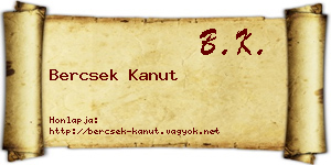 Bercsek Kanut névjegykártya